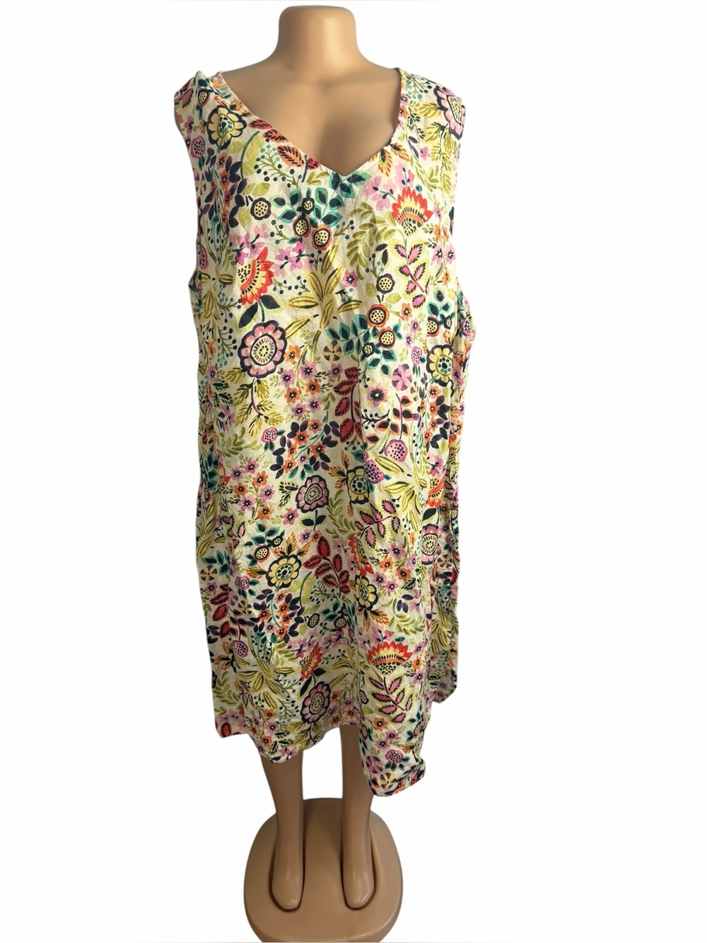 J. Jill Love Linen Floral Sleeveless Shift Dress